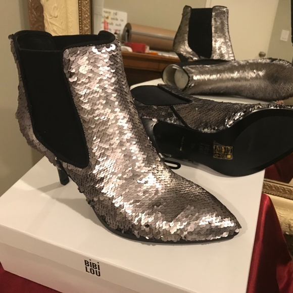 Bibi Lou Sequin Ankle Boots - Picture 5 of 5